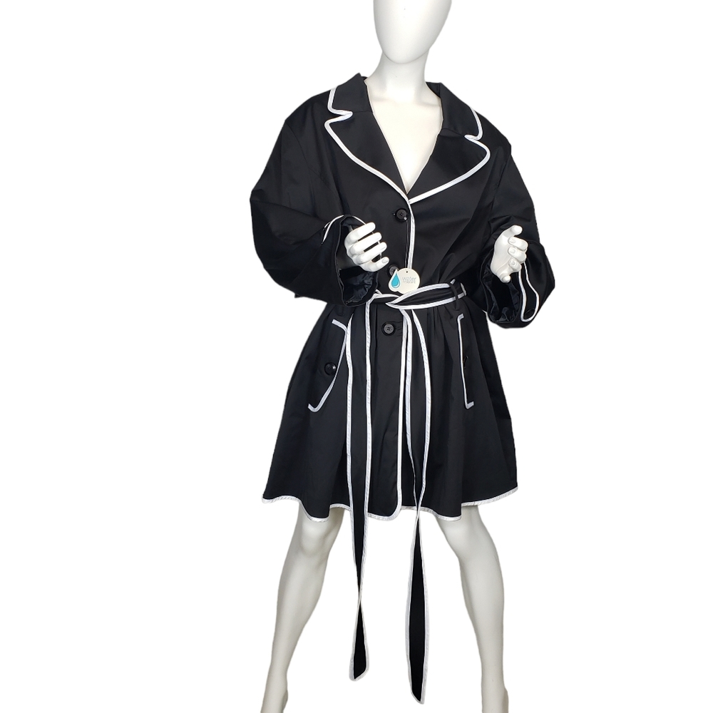 M.I.B Making It Big Water Resistant Belted Jacket Plus Size 4x